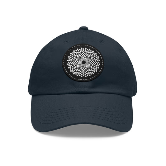 Soullab Dad Hat with Leather Patch (Round). Soullab Store: Wear, Share, and Experience the Spirit of Soullab.