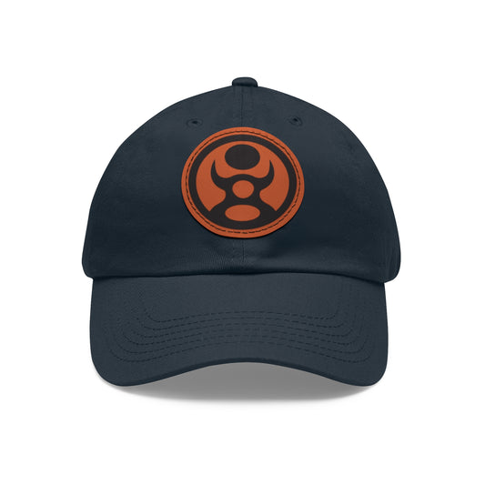 Everyday Shamans Dad Hat with Leather Patch (Round). Soullab Store: Wear, Share, and Experience the Spirit of Soullab.