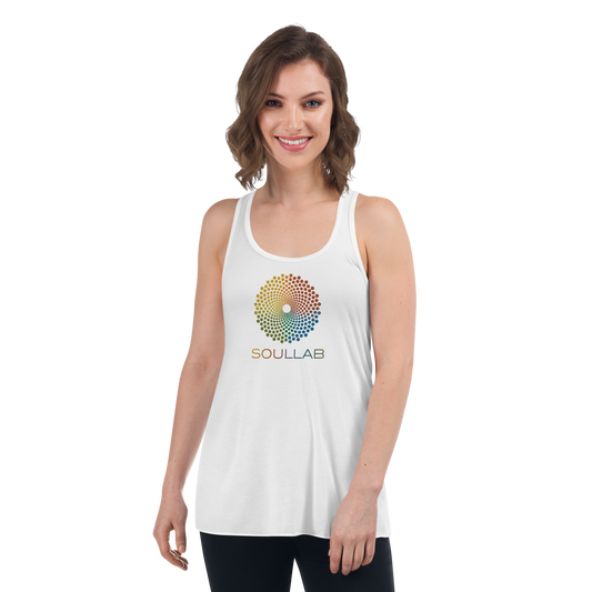 Soullab Women's Flowy Racerback Tank. Soullab Store: Wear, Share, and Experience the Spirit of Soullab.